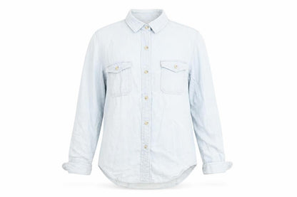 Universal Thread Women's Blue Denim Button-Up Shirt Size M