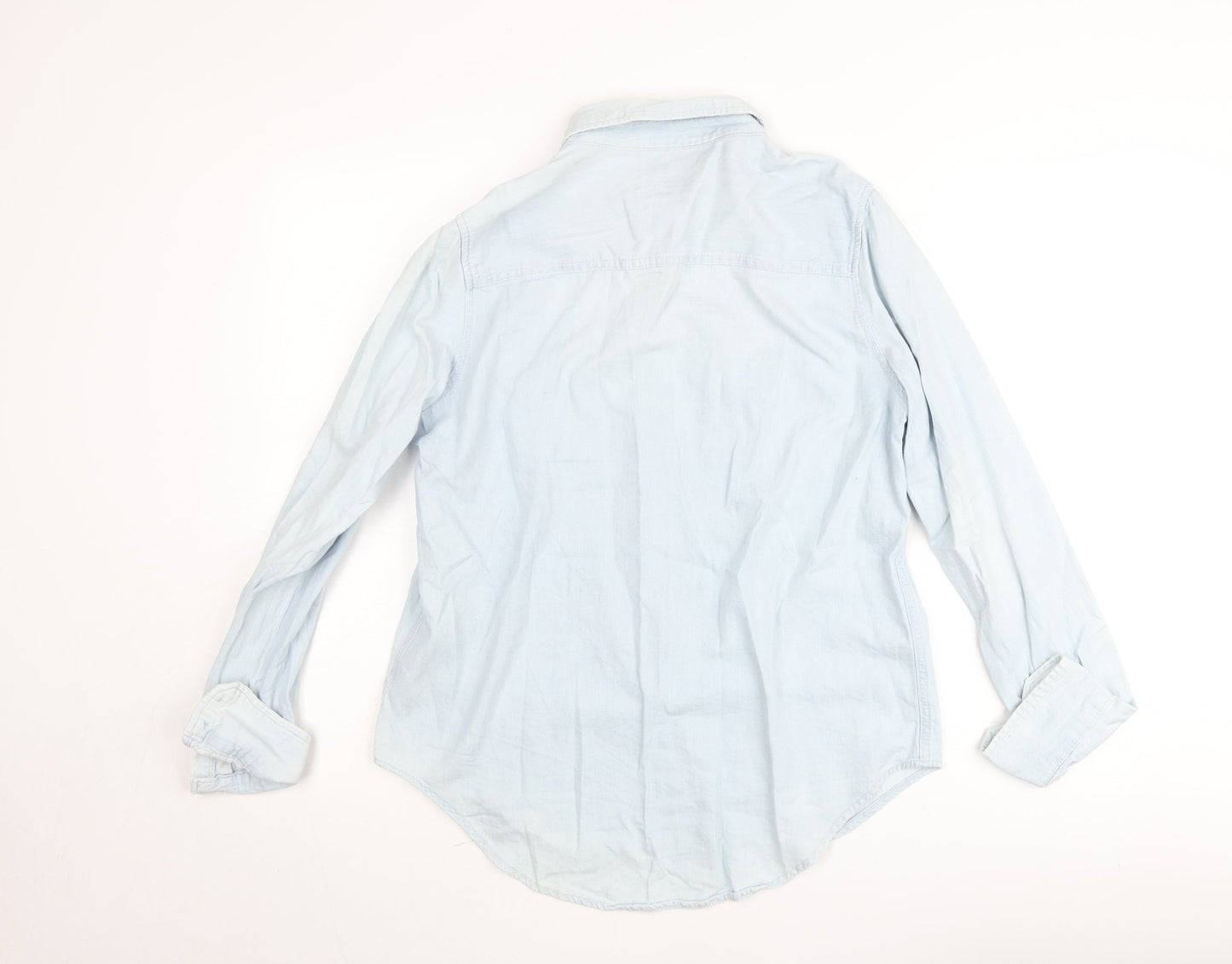 Universal Thread Women's Blue Denim Button-Up Shirt Size M