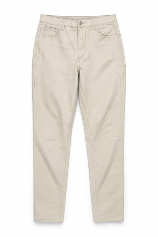 PrettyLittleThing Women Beige Chino Trousers Size 12 Regular Viscose Blend