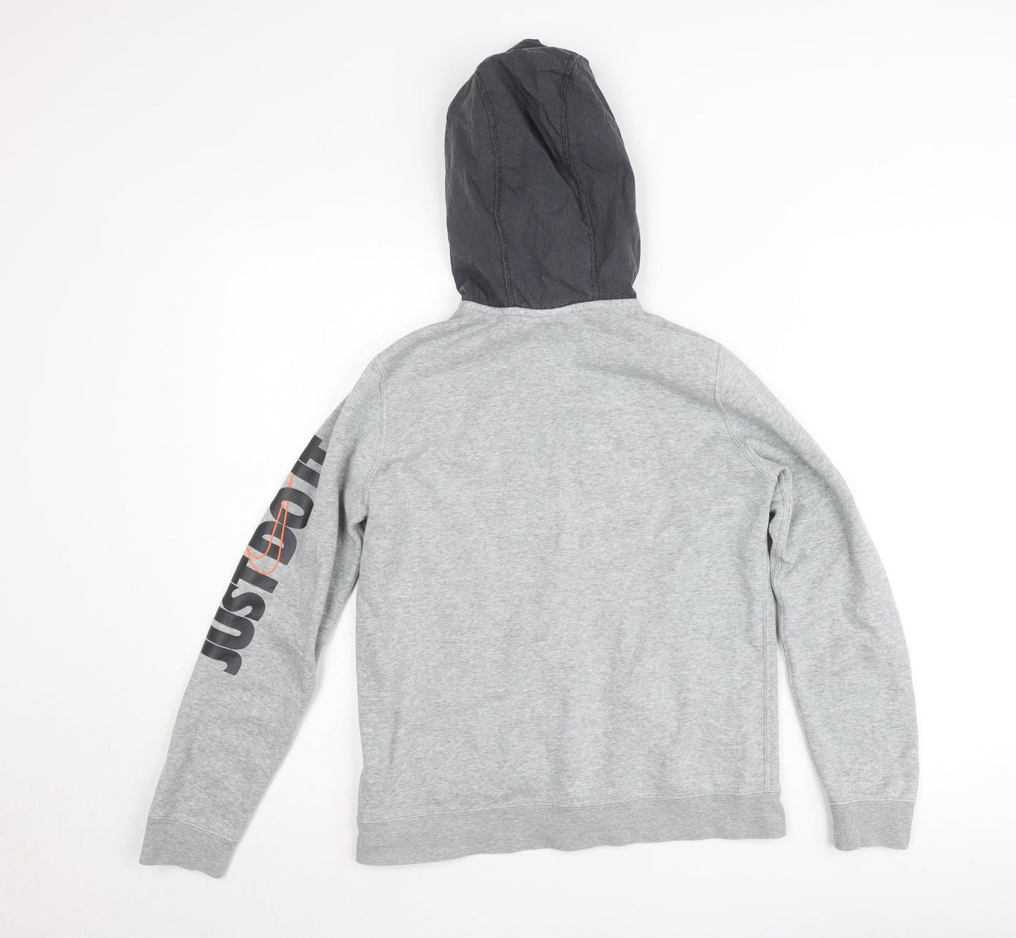 Nike Boys Grey Colourblock Full Zip Hooded Track Jacket 12-13 Years