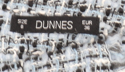 Dunnes Women Blue Tweed Pencil Skirt Size 8 Knee Length