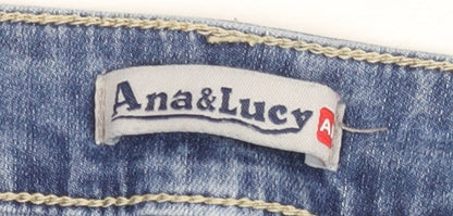 Ana & Lucy Women's Blue Skinny Slim Fit Stretch Jeans Size S