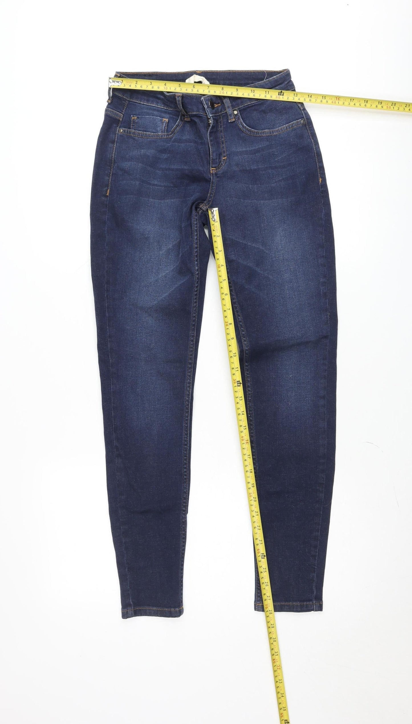 FREEQUENT Womens Blue Skinny Slim Fit Stretch Denim Jeans Size 10