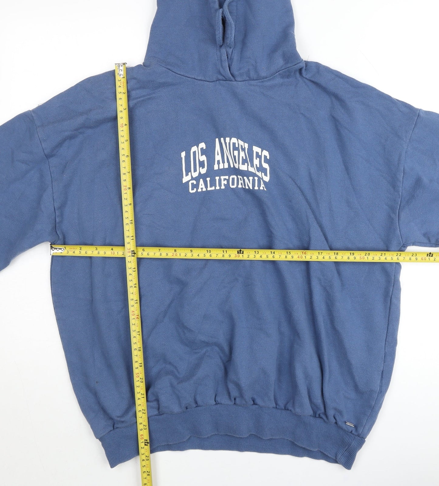Pull&Bear Teens Blue Los Angeles Pullover Hoodie Size L