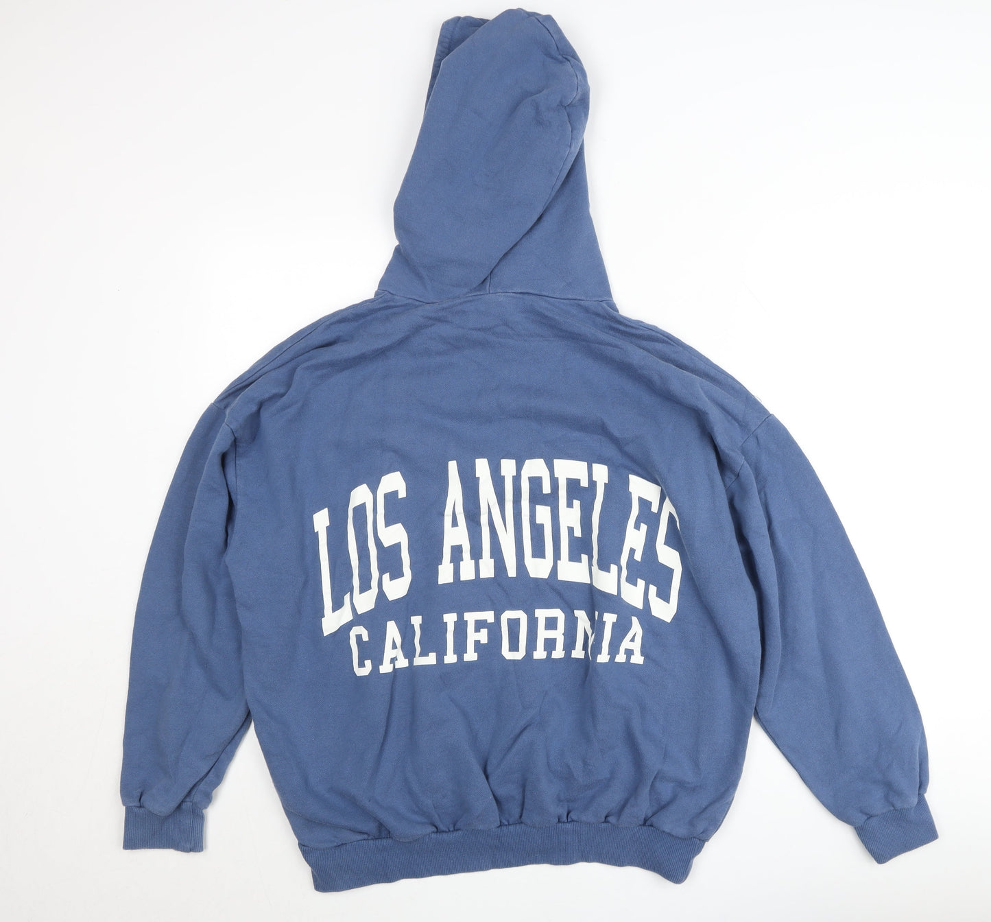 Pull&Bear Teens Blue Los Angeles Pullover Hoodie Size L
