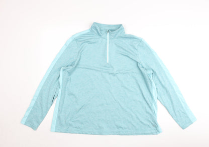 Dunnes Stores Women Blue XL 1/2 Zip Performance Sweatshirt
