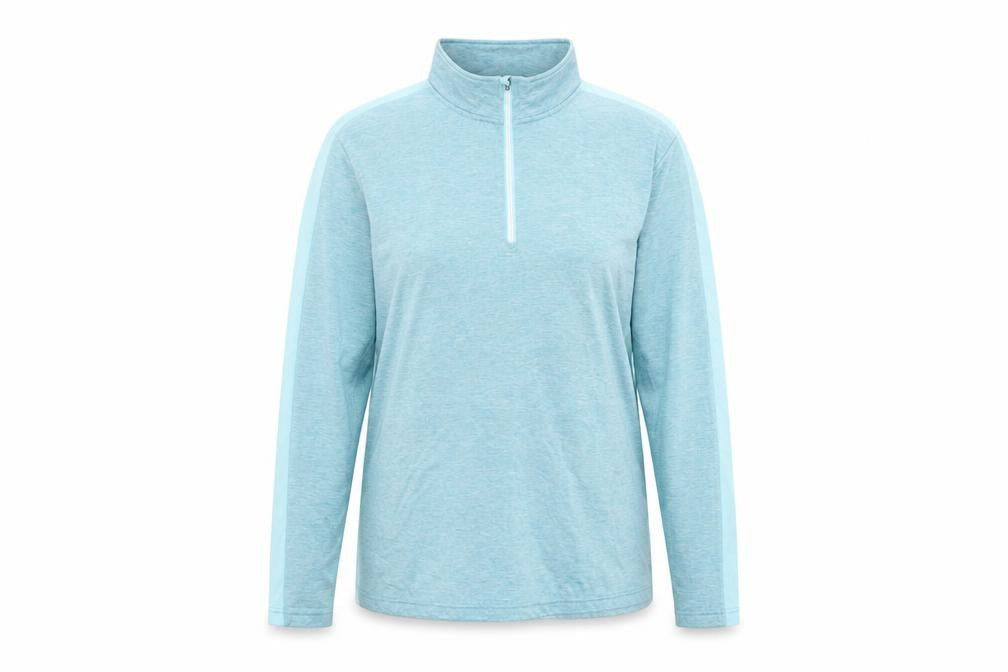 Front view of Dunnes Women Blue XL 1/2 Zip Performance Sweatshirt