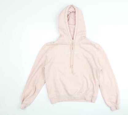 H&M Divided Women's Pink Cotton Blend Pullover Hoodie Size S