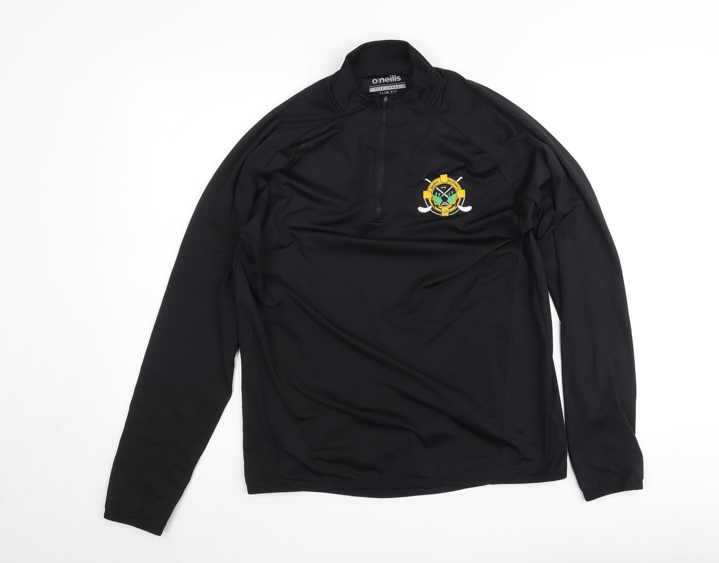 O'Neills Men's Black Slim Fit 1/4 Zip Sports Sweatshirt Size L
