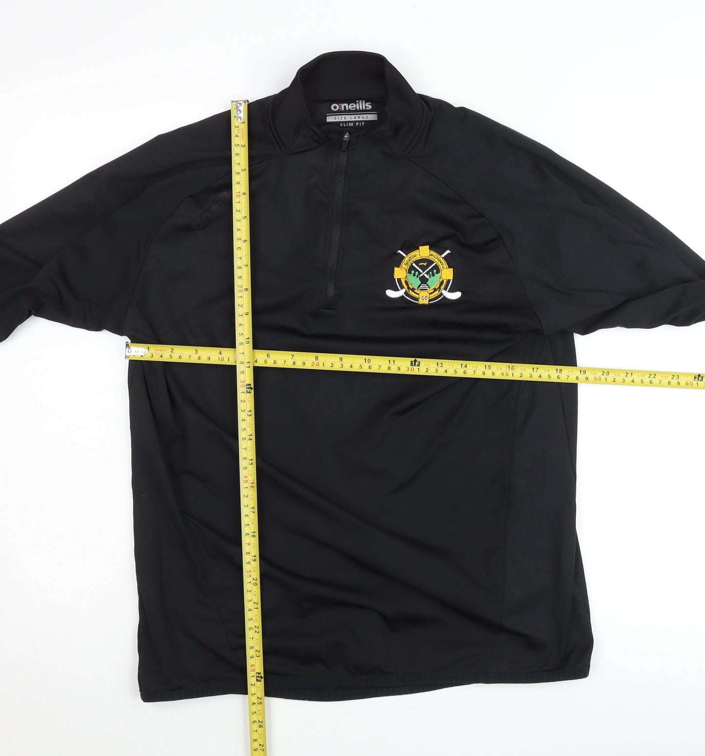 O'Neills Men's Black Slim Fit 1/4 Zip Sports Sweatshirt Size L
