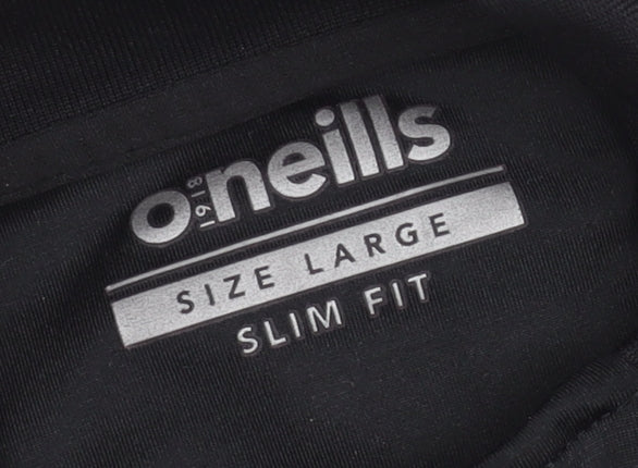 O'Neills Men's Black Slim Fit 1/4 Zip Sports Sweatshirt Size L