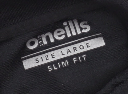 O'Neills Men's Black Slim Fit 1/4 Zip Sports Sweatshirt Size L