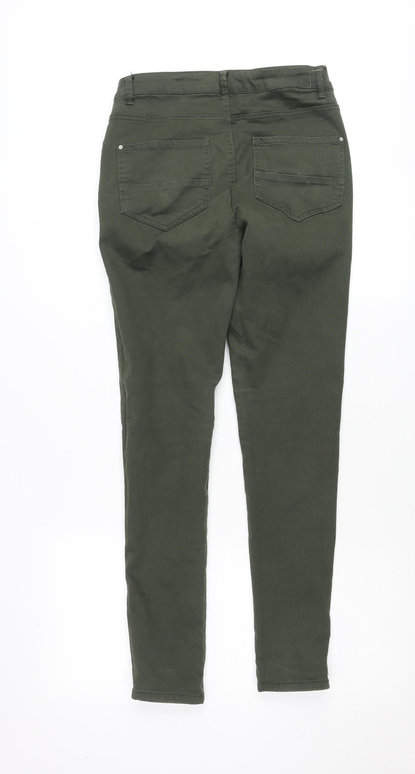 Freequent Women's Green Skinny Zip Jeggings Size M
