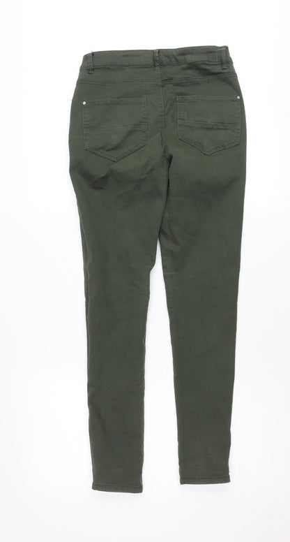 Freequent Women's Green Skinny Zip Jeggings Size M