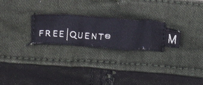 Freequent Women's Green Skinny Zip Jeggings Size M