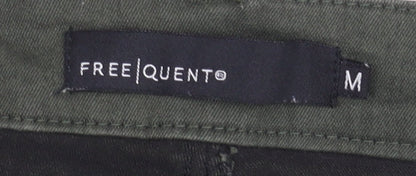 Freequent Women's Green Skinny Zip Jeggings Size M