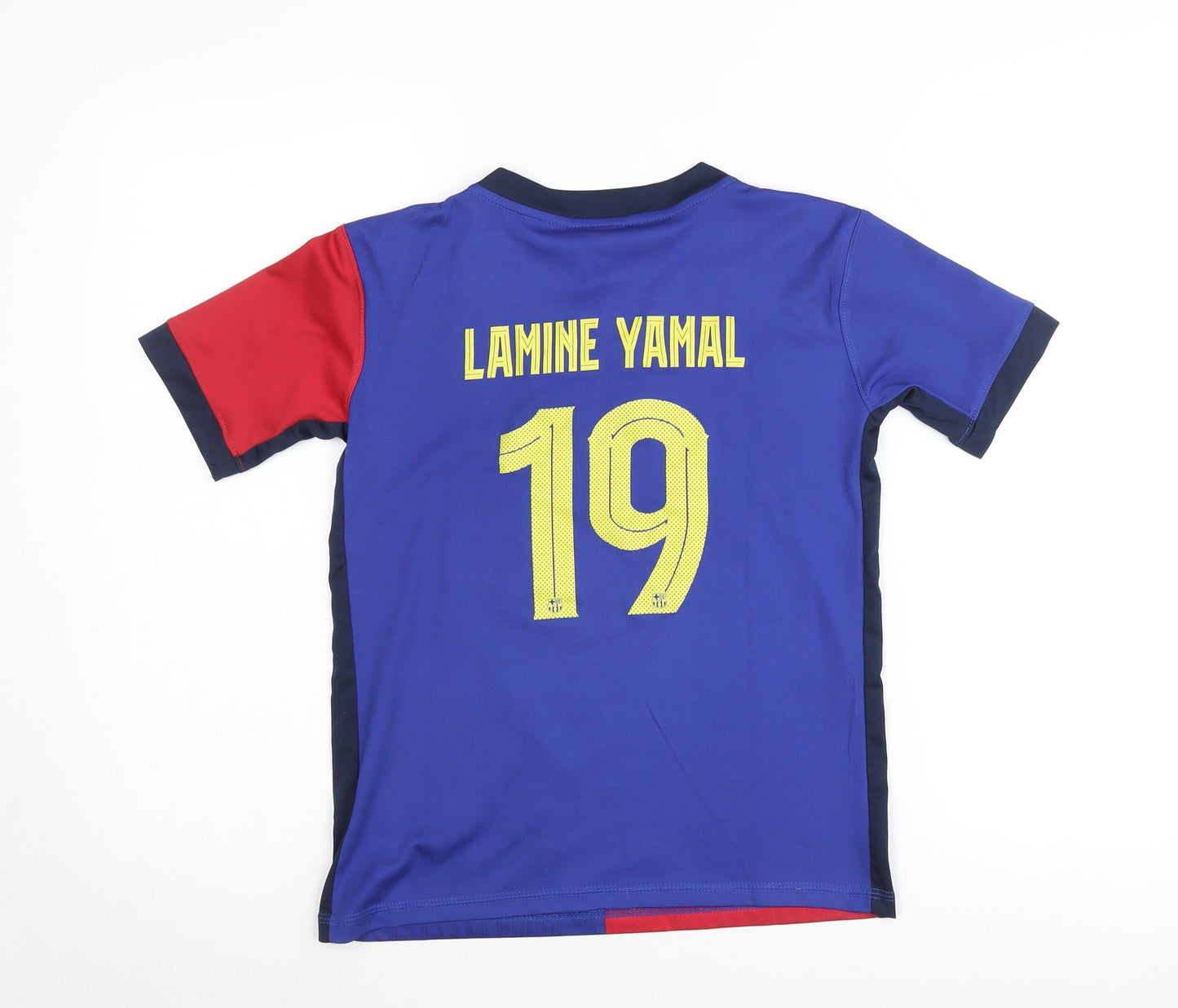 SaoViet Sport Boys Blue Red Barcelona Football Shirt Size 11 Short Sleeve Polyester