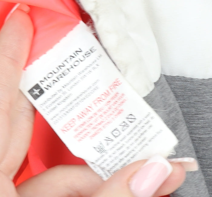 Mountain Warehouse Girls Grey Puffer Jacket 7-8 Years Hooded Winter Coat