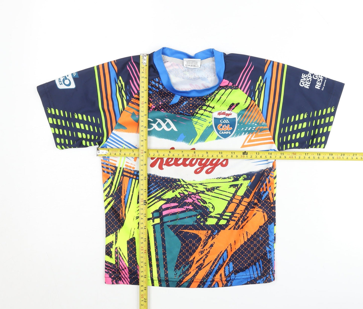 Azzurri Boys Multicoloured Kellogg’s GAA Cool Camps Short Sleeve Sports T-Shirt Size 1A
