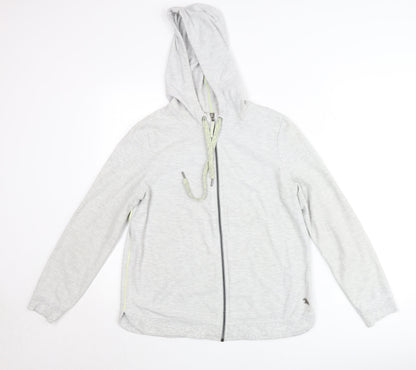 Cecil Womens Grey Hooded Full Zip Lightweight Jacket Size S