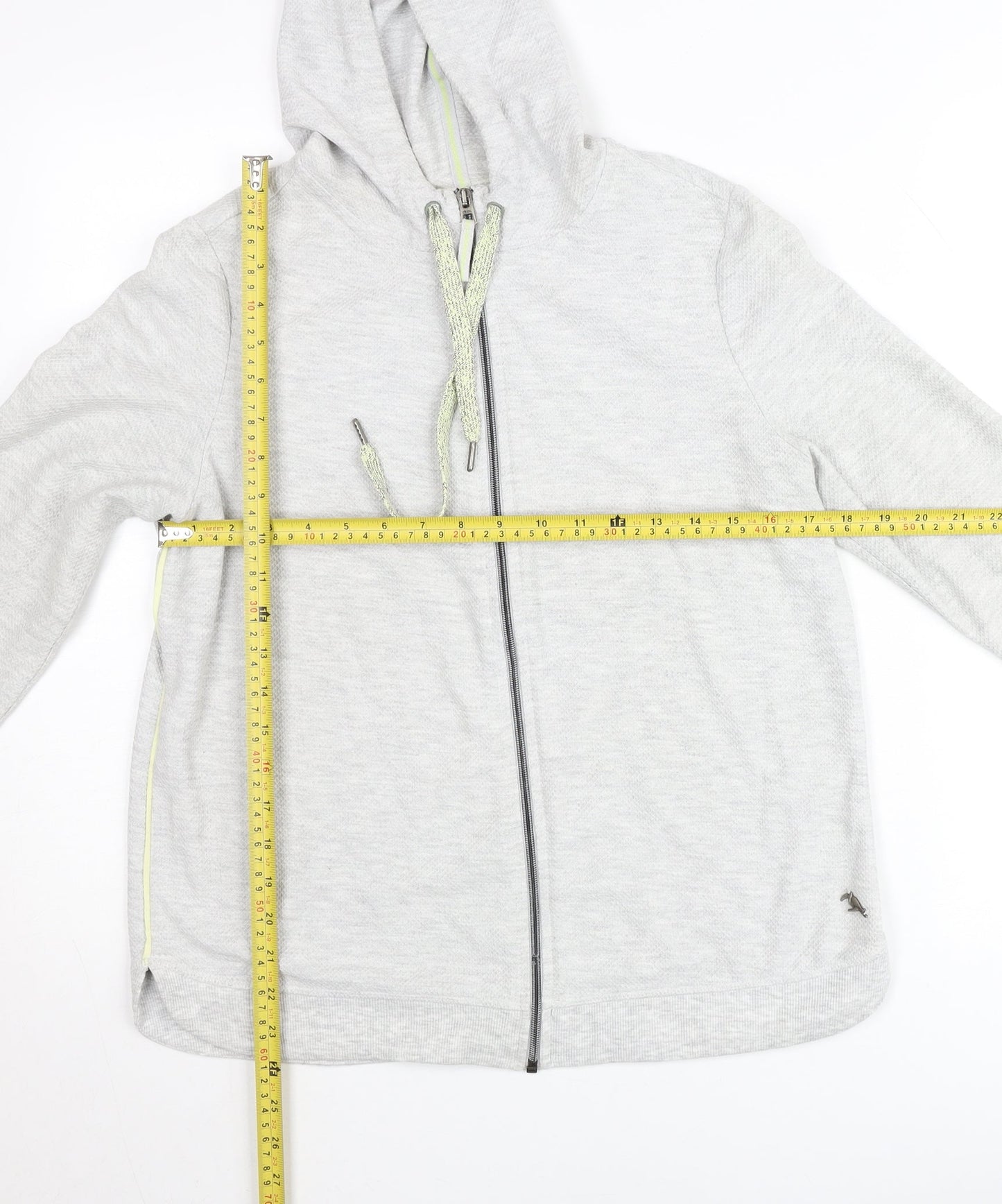 Cecil Womens Grey Hooded Full Zip Lightweight Jacket Size S