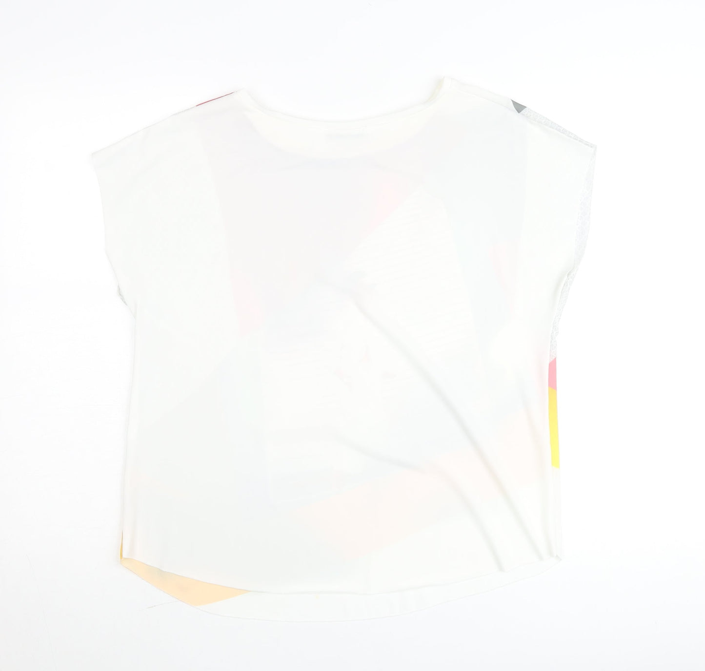 Zara Women Multicoloured Crew Neck Colourblock T-Shirt M