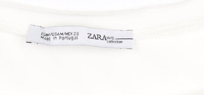Zara Women Multicoloured Crew Neck Colourblock T-Shirt M