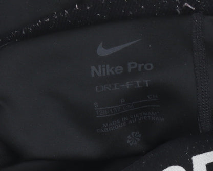 Nike Pro Girls Black Dri-FIT Ankle Leggings Size S (128-137 cm)