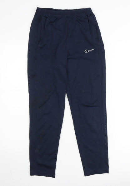 Nike Boys Blue XL Dri-Fit Jogger Trousers 158-170cm Elastic Waist Sportswear