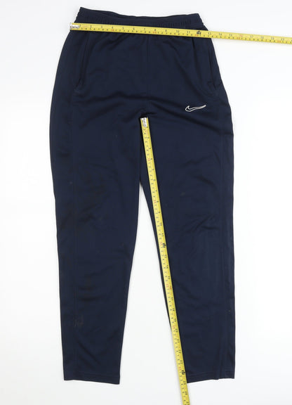 Nike Boys Blue XL Dri-Fit Jogger Trousers 158-170cm Elastic Waist Sportswear