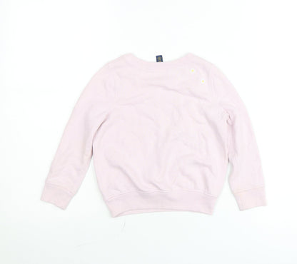 Ralph Lauren Girls Pink Polo Bear Pullover Jumper Size 4 Plus