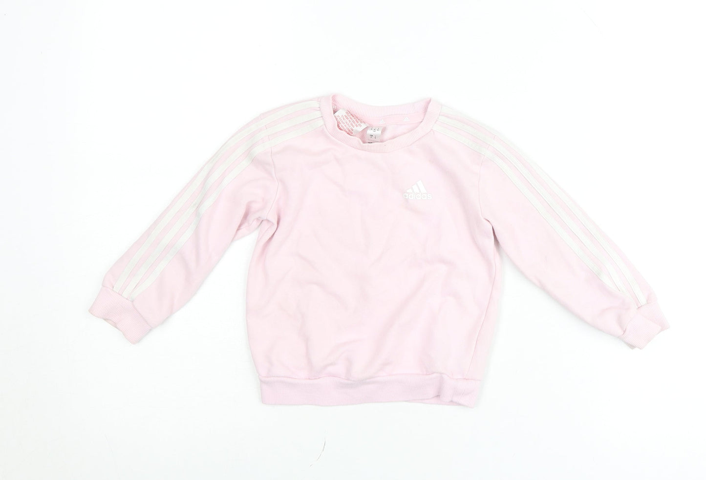 Adidas Pink Pullover Sweatshirt Unisex Baby 18–24 Months Crew Neck Jumper