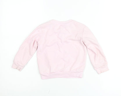 Adidas Pink Pullover Sweatshirt Unisex Baby 18–24 Months Crew Neck Jumper