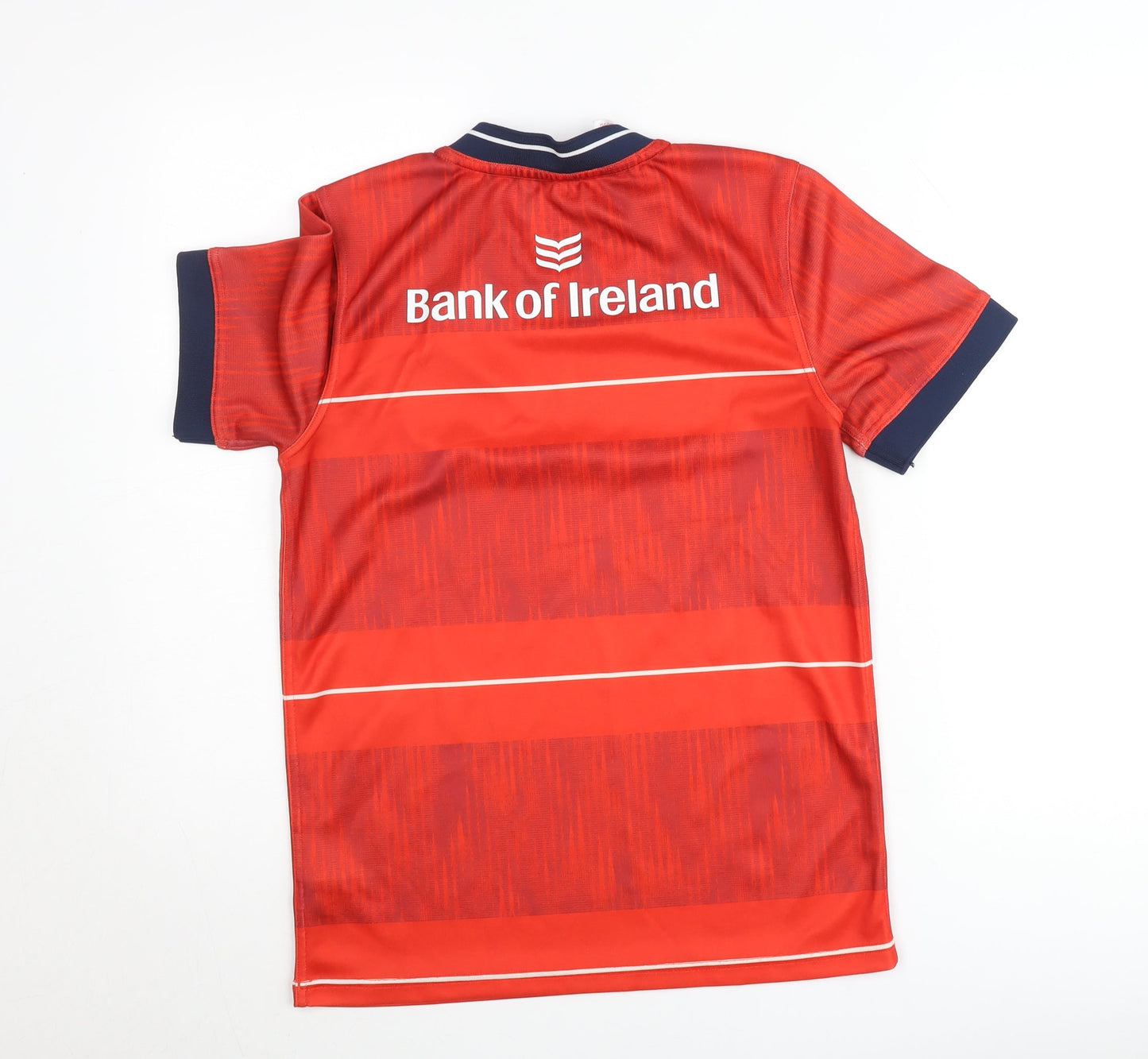 Adidas Boys Red Munster Rugby T-Shirt 13-14 Years Crew Neck Short Sleeve