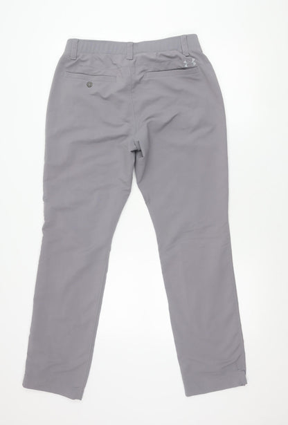 Under Armour Mens Grey 32/32 Walking Trousers Quick Dry Stretch
