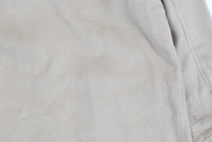 DIVIDED Women Beige Fleece Button Jacket Size S Casual Mid-Length