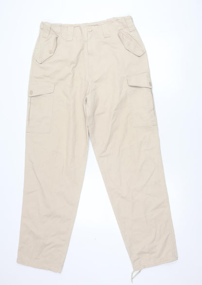 JASPA Women’s Beige Cargo Trousers Size 32 Regular Fit