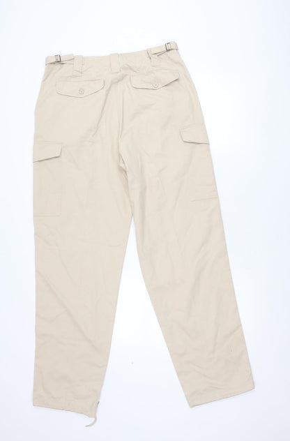 JASPA Women’s Beige Cargo Trousers Size 32 Regular Fit