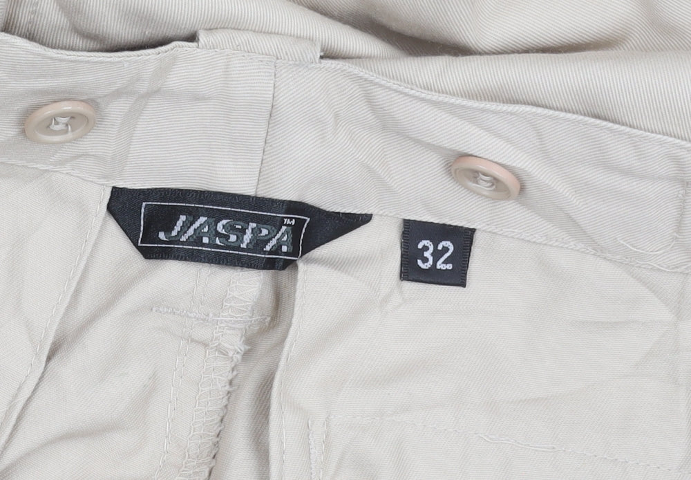 JASPA Women’s Beige Cargo Trousers Size 32 Regular Fit