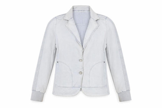 Geisha Women's Blue Cotton Stretch Blazer Jacket Size 12