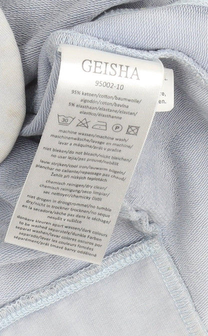 Geisha Women's Blue Cotton Stretch Blazer Jacket Size 12
