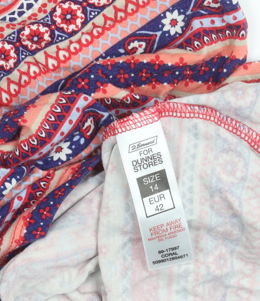 Dunnes Stores Women’s Multicoloured Geometric Camisole Tank Top Size 14