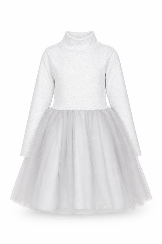Leigh Tucker Willow Teens Grey A-Line Party Dress Size 6 Long Sleeve