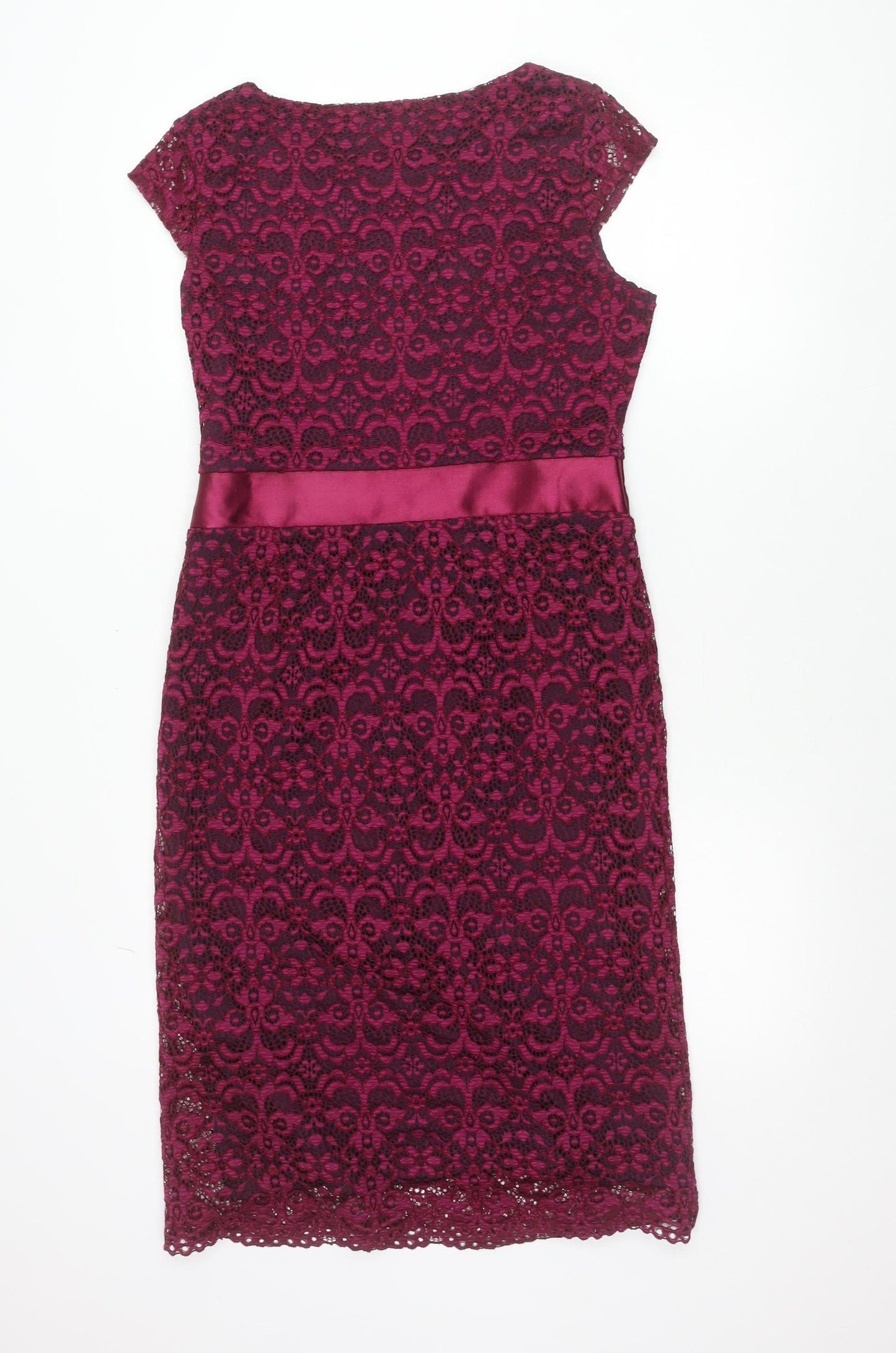 Joe Browns Women’s Purple Lace Sheath Dress Size 10 Knee Length
