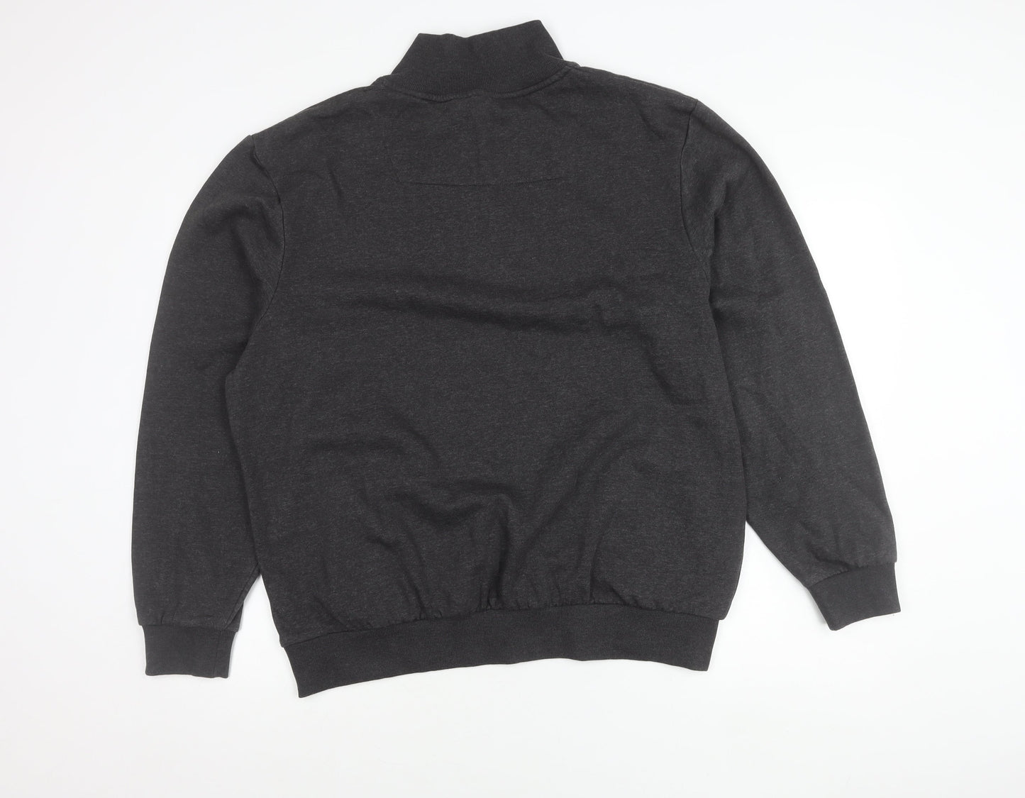 Latice Men's Grey XL 1/2 Zip Mock Neck Fleece Sweatshirt