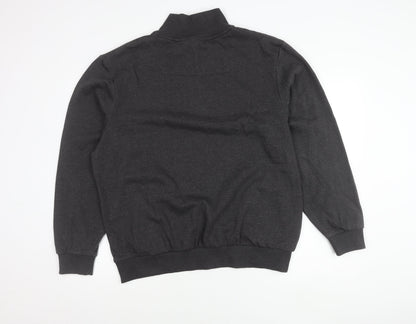 Latice Men's Grey XL 1/2 Zip Mock Neck Fleece Sweatshirt