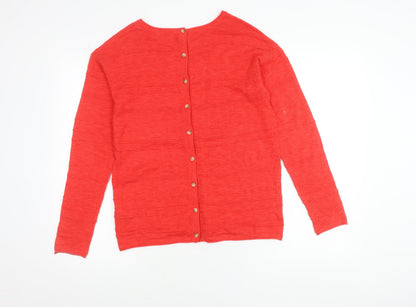 Womens UK Size 6 Fat Face Red Cardigan Jumper