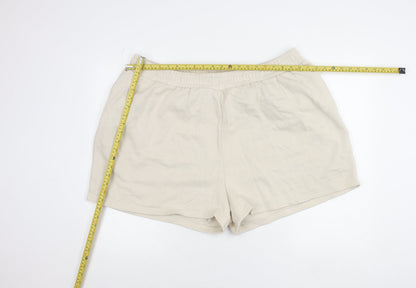 PrettyLittleThing Women’s Beige Plus Size 2XL Sweat Shorts