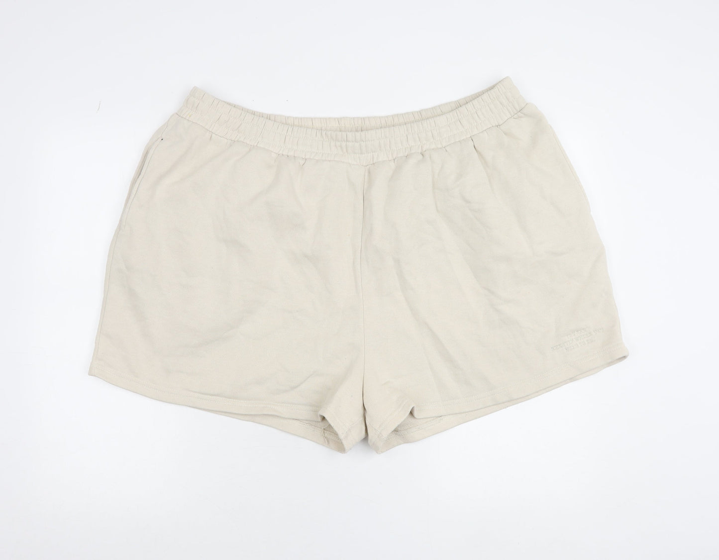 PrettyLittleThing Women’s Beige Plus Size 2XL Sweat Shorts