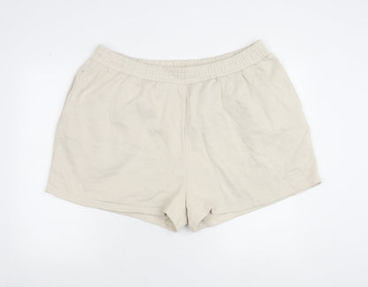 PrettyLittleThing Women’s Beige Plus Size 2XL Sweat Shorts